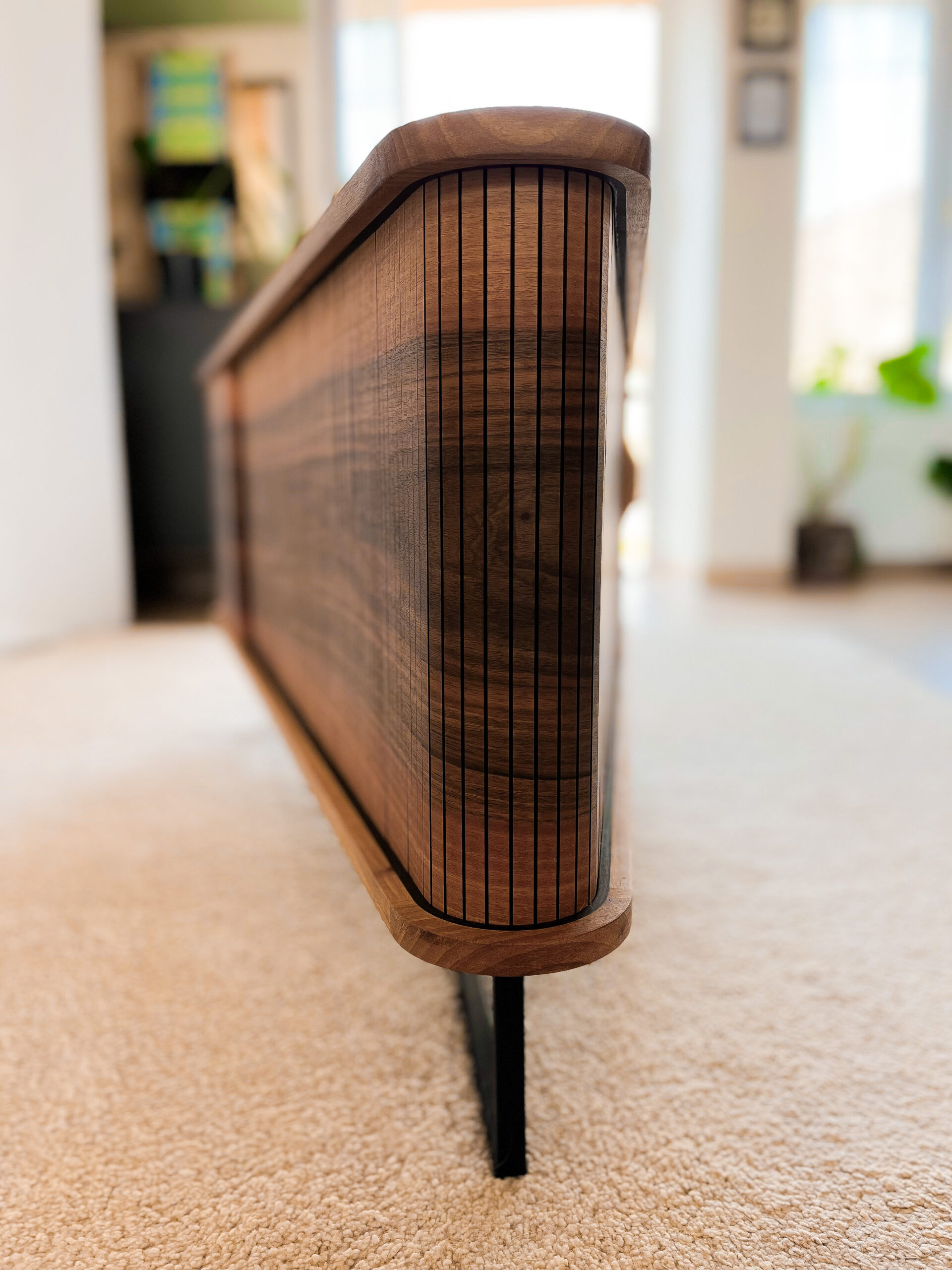 détail volet roulant en bois